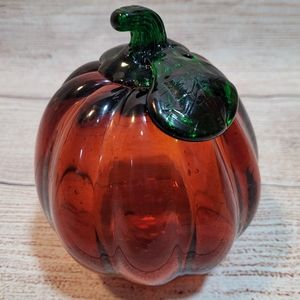 Art Glass Blown Pumpkin